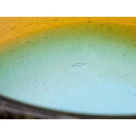 Ombre Hand Blown Amber Blue Green Glass Tumbler Set of Two - Picture 3 of 9